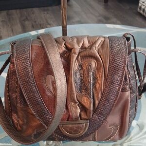 Sharif Brown Leather Crossbody Bag